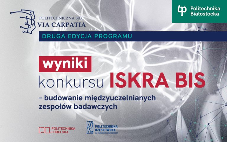 Wyniki konkursu „ISKRA BIS – budowanie międzyuczelnianych zespołów badawczych”