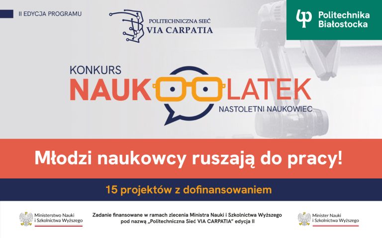 grafika - konkurs naukolatek, 15 projektów otrzyma dofinansowanie